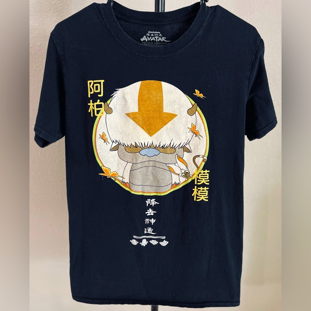 Avatar The Last Air Bender Pre-Owned Nickelodeon Black Tee Shirt Size: Medium
